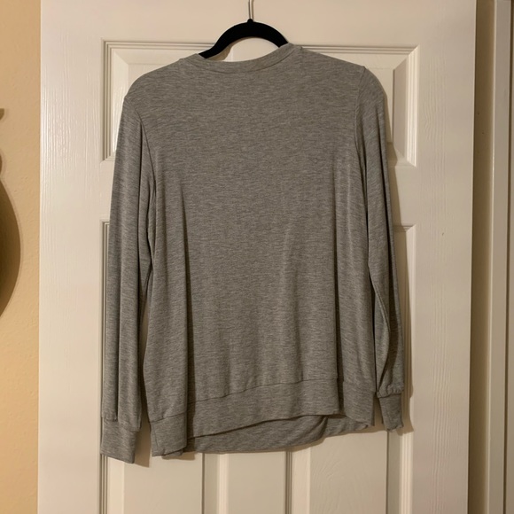 Haute Hippie Gray Beaded Embellished Pullover Top - Picture 6 of 6